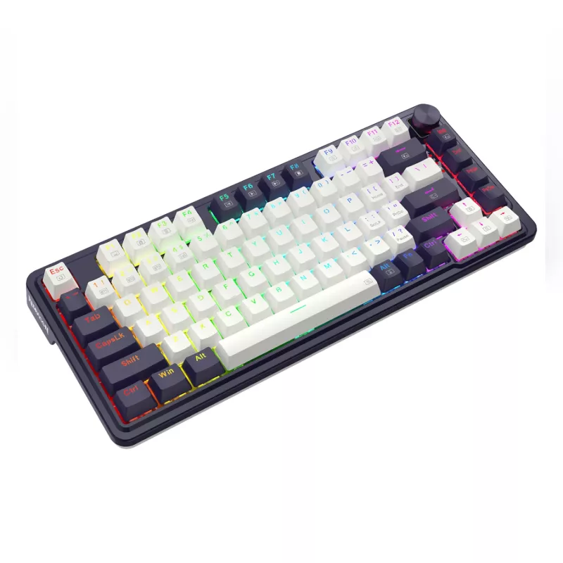 Redragon UCAL K673 PRO 65% Tri-Mode bezvadu mehāniskā spēļu tastatūra - melna (Hot-Swappable, Gasket Mount, RGB)