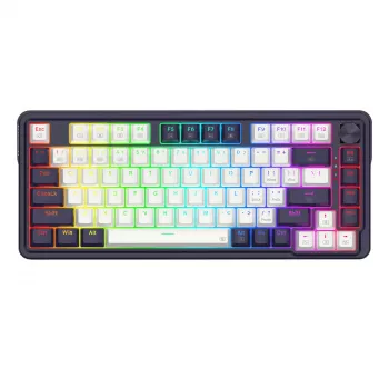 Redragon UCAL K673 PRO 65% Tri-Mode bezvadu mehāniskā spēļu tastatūra - melna (Hot-Swappable, Gasket Mount, RGB)