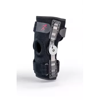 REH Stabilmax O-1241/XL Atvērts īss ceļa atbalsts ar ceļa skriemelis atveri, melns, XL izmērs