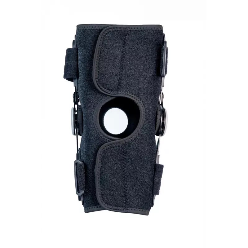 REH Stabilmax O-1241/XXL Atvērts īss ceļa stiprinājums ar elastīgiem stabilizatoriem, perforēts neoprēns, melns, izmērs XXL