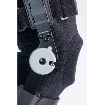 REH Stabilmax O-1243/4XL atvērta gara ceļa brekete ar regulējamām siksnām, melna, 4XL