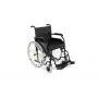 REHA FUND Steel Wheelchair RF-1/45/PN/CZA-624/PU - Manuāls ratiņkrēsls, 45 cm sēdekļa platums, 120 kg ietilpība, melns