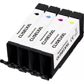 Renkforce saderīgu tintes kasetņu komplekts Canon CLI-581 XXL melna, ciāna, fuksīna, dzeltena (RF-6953996)
