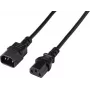 Renkforce Deluxe strāvas pagarinātāja kabelis C13 uz C14 2 m melns RF-7176936