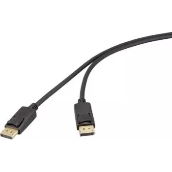 Renkforce DisplayPort kabelis 2 m melns 4K UHD RF-6830474