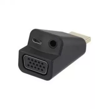 Renkforce HDMI uz VGA adapteris ar 3,5 mm audio, Full HD 1080p, melns 041C142