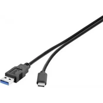 Renkforce RF-3241262 USB 3.2 Gen 1 kabelis USB-A uz USB-C 0,3 m melns
