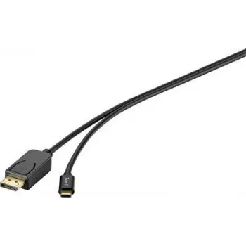 Renkforce RF-4538166 USB-C uz DisplayPort adaptera kabelis 1,8 m melns 4K@60Hz
