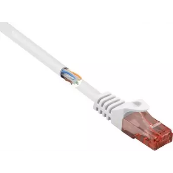 Renkforce RF-5043882 CAT 6 U/UTP savienojuma kabelis, RJ45, 3 m, balts, bez halogēniem, aizsardzība pret aizķeršanos
