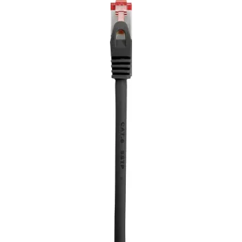 Renkforce RF-5469256 CAT 6 S/FTP tīkla kabelis, RJ45, 2 m, melns, ar aizsargātu fiksatoru, zelta pārklājuma kontakti, liesmu slāpējošs