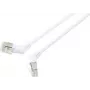 Renkforce RF-6071568 CAT 6a F/UTP tīkla kabelis, RJ45, 2 m, balts, 360° pagriežami savienotāji, leņķiska izeja