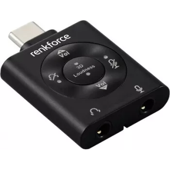 Renkforce RF-6615888 USB-C uz 3,5 mm audio adapteris ar DAC iPad, iPhone, iPod un USB-C ierīcēm