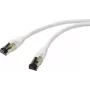 Renkforce RF-7106490 Cat 8.1 S/FTP tīkla savienojuma kabelis, RJ45, 1 m, balts