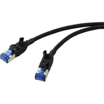 Renkforce RF-7116936 CAT 6a S/FTP tīkla kabelis, RJ45, 0,5 m, pelēks RAL 7035