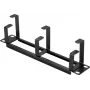 Renkforce RF-7116956 10 inch tīkla skapja kabeļu pārvaldības panelis 1U melns