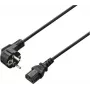 Renkforce RF-7176932 3m barošanas kabelis CEE 7/7 uz IEC C13, 10A 250V, melns