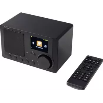 Renkforce RF-IR-MONO2 interneta galda radio ar Bluetooth, DLNA, modinātāja funkciju, melns (RF-7191140)