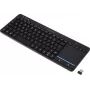Renkforce RF-WLTKB-300 bezvadu klaviatūra ar holandiešu QWERTY izkārtojumu, melna, ar iebūvētu skārienpaliktni (RF-6904036)