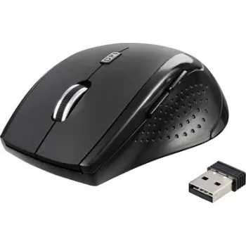 Renkforce RF-WM-210 ergonomiska bezvadu optiskā pele melna 1600 DPI 6 pogas RF-5827190