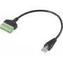 Renkforce RJ45 tīkla adaptera kabelis, RJ45 vītišķis uz skrūvju spailu bloku, 8P8C, 30 cm, melns RF-6443978