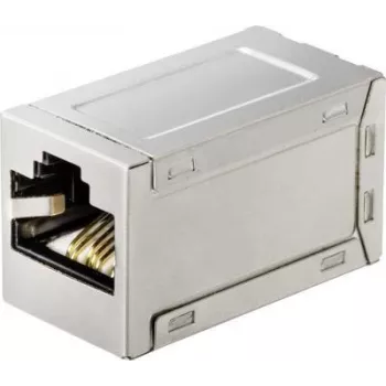 Renkforce RJ45 tīkla adaptera savienotājs, CAT 6a, ekranēts, balts (RF-4562732)