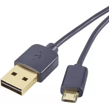 Renkforce USB 2.0 A uz Micro-B abpusēji lietojams kabelis 1 m melns