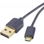 Renkforce USB 2.0 A uz Micro-B abpusēji lietojams kabelis 1 m melns