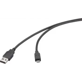Renkforce USB 2.0 kabelis USB-A uz Micro-B 5m melns RF-6830436