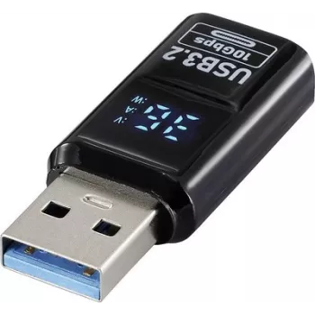 Renkforce USB 3.2 Gen 2 adapteris, USB-A vīrišķais uz USB-A sievišķo, 10 Gbps, melns RF-6826676