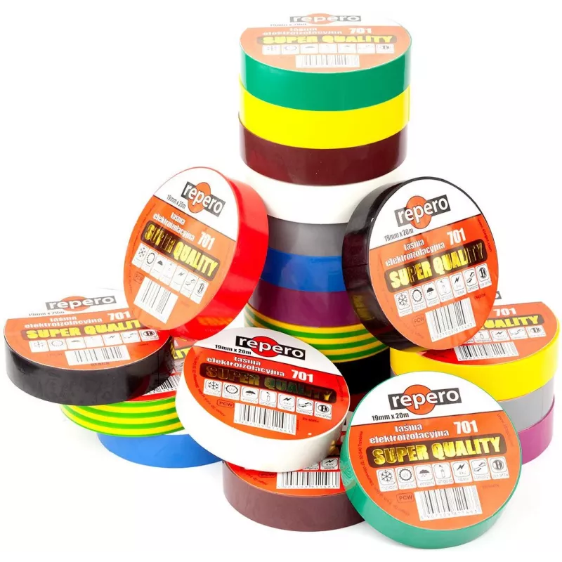 REPERO 701 PVC elektriskā izolācijas lente brūna 19mm x 20m