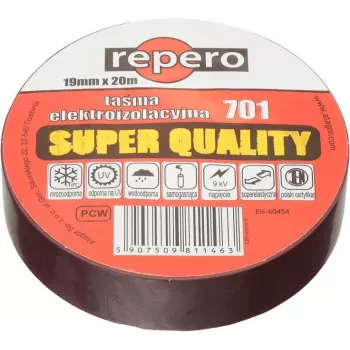 REPERO 701 PVC elektriskā izolācijas lente brūna 19mm x 20m