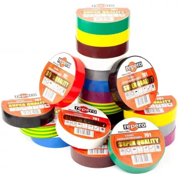 REPERO 701 balta PVC elektroizolācijas lente 19 mm x 20 m