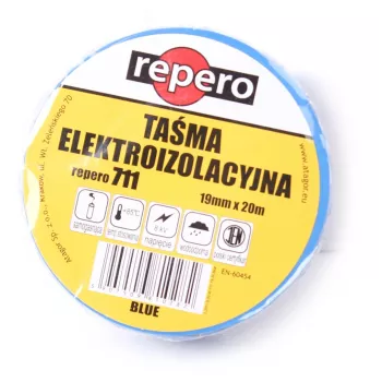 REPERO 711E zila PVC elektroizolācijas lente 19mm x 20m