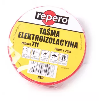 REPERO 711E Sarkanā PVC elektroizolācijas lente 19 mm x 20 m