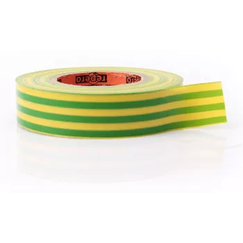 REPERO 711E Dzelteni zaļa PVC elektroizolācijas lente 19 mm x 20 m