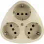 REV 0510080777 3 virzienu virsapmetuma kontaktligzda IP20 balta (Schuko, 16 A, 250 V, bērnu aizsardzība)