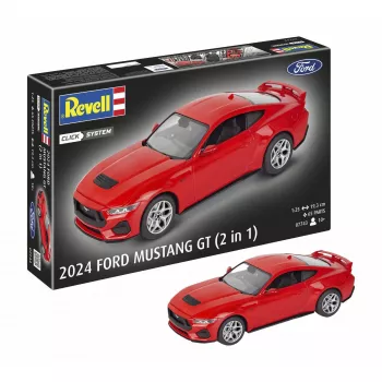 Revell 07743 2024 Ford Mustang GT Click-System 1:25 Plastmasas Modeļa Komplekts