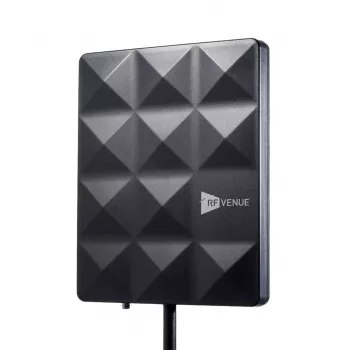 RF Venue CP-STAGE laikapstākļiem izturīga apļveida polarizācijas virziena antena, 470-698 MHz, BNC, melna