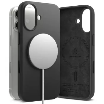 Ringke iPhone 17 Vāciņš Silikona Magnētiskais Melns