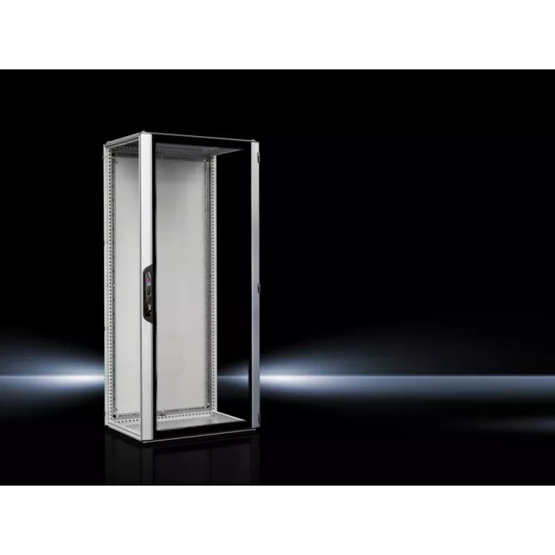 Rittal 5327.190 Brīvi stāvošs 42U serveru skapis IP55, 800x1000x2000 mm, melns/pelēks, rūdīta stikla durvis