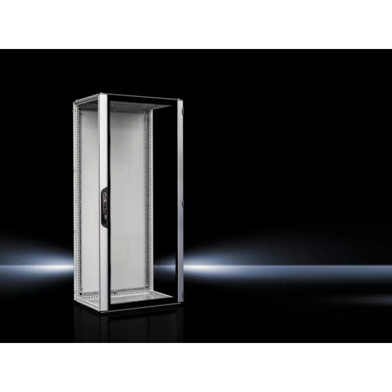 Rittal 5327.190 Brīvi stāvošs 42U serveru skapis IP55, 800x1000x2000 mm, melns/pelēks, rūdīta stikla durvis