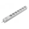 Rittal 7240510 1U 19 collu statīva PDU, 7x CEE 7/5 kontaktligzdas, 230V 16A, 2m kabelis, pelēks