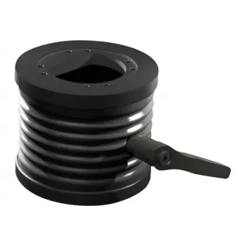 Rittal CP slīpuma adapters ±45° atbalsta sviras savienojumam Ø 130 mm, presēts alumīnijs, grafīta pelēks RAL 7024 6206.420