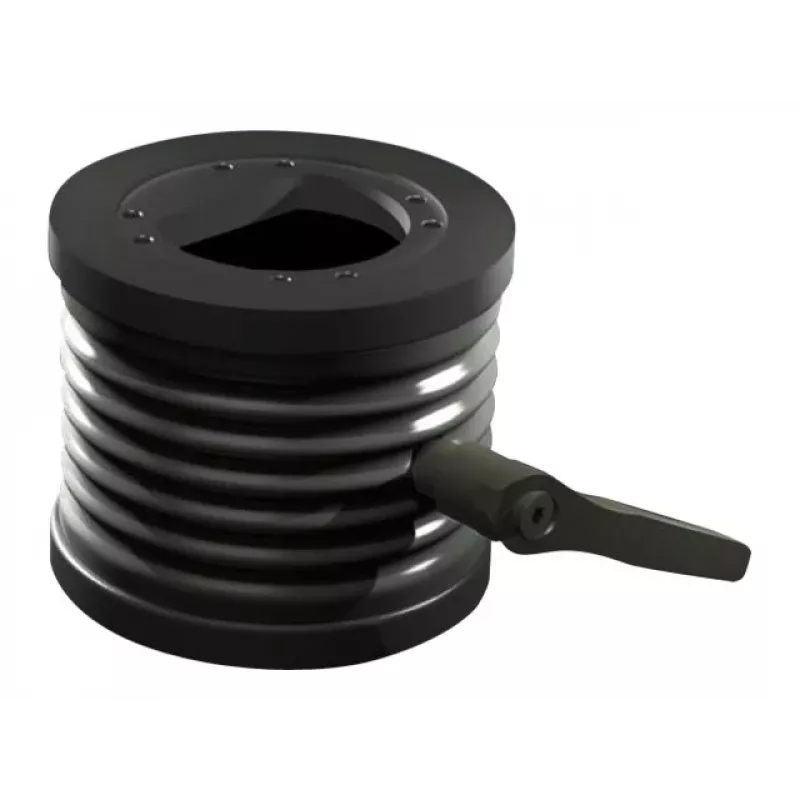 Rittal CP slīpuma adapters ±45° atbalsta sviras savienojumam Ø 130 mm, presēts alumīnijs, grafīta pelēks RAL 7024 6206.420