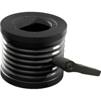 Rittal CP slīpuma adapters ±45° atbalsta sviras savienojumam Ø 130 mm, presēts alumīnijs, grafīta pelēks RAL 7024 6206.420
