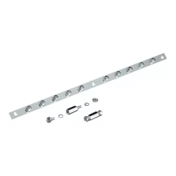 Rittal SZ 2413.375 plakanā kopne, 10 savienojumi, tērauds, 375 mm, 100 A, 690 V AC