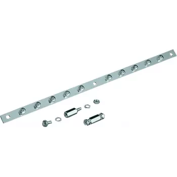 Rittal SZ 2413.375 plakanā kopne, 10 savienojumi, tērauds, 375 mm, 100 A, 690 V AC