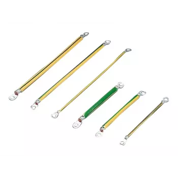 Rittal SZ zemējuma savienotājs, 6 mm², 200 mm, M6 gredzenveida uzgaļi, 10 gab. iepakojums 2569.000