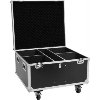 Roadinger Flight Case 4x THA-100F MK3 ar ritenīšiem, melns, 885x780x620 mm, 100 kg