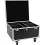 Roadinger Flight Case 4x THA-100F MK3 ar ritenīšiem, melns, 885x780x620 mm, 100 kg